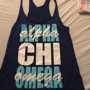 Blue Alpha Chi Omega Tank